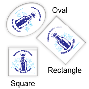 Hockey Square Oval Rectangle Button Design