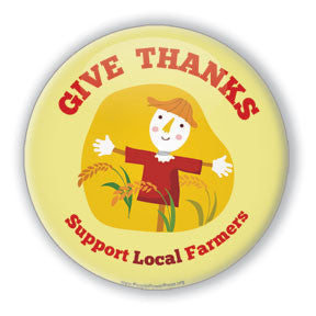 Support Local Farmers - Scarecrow Button design services