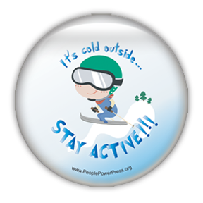 skiing button design