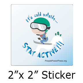 skiing sticker design