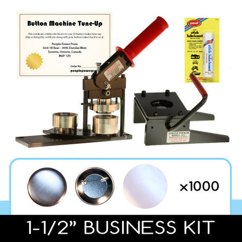 1-1/2 inch button maker, graphic paper punch cutter and 1000 button parts