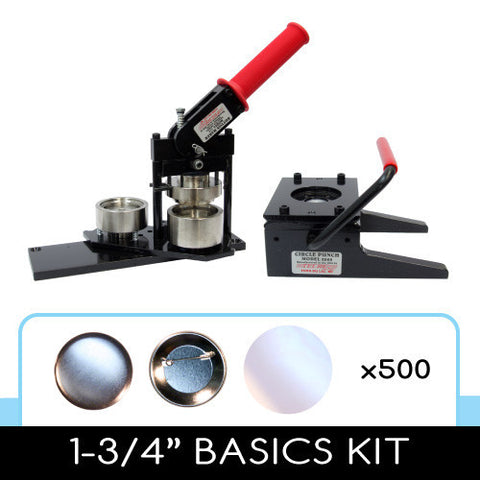 1-3/4 inch button maker, graphic paper punch cutter and 500 button parts