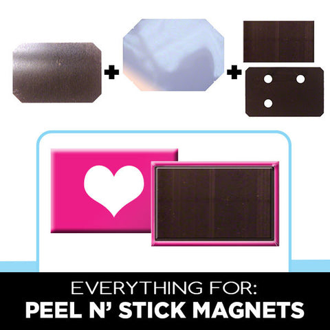 Supplies for rectangle peel and stick magnets