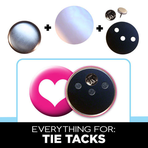 everything for 2" tie tack button parts