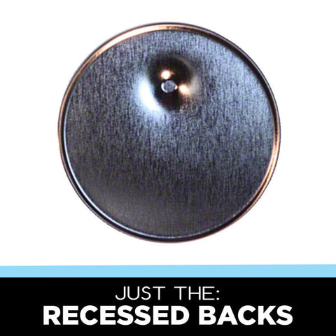 recessed flat backs for making peel n stick magnets