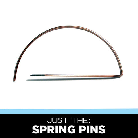 Spring pins for use with 2.25" button collets