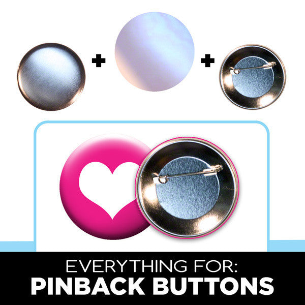 pinback button parts for 2-1/4 inch button makers