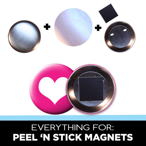2.5 inch peel 'n stick magnet parts