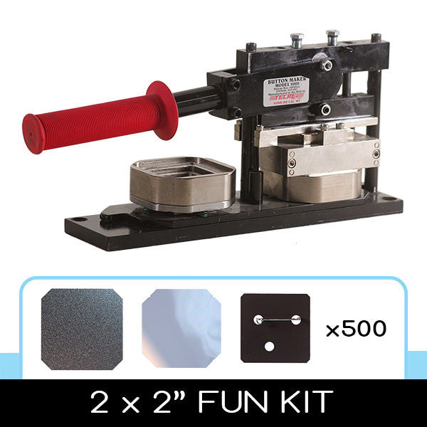 2 x 2 Square Standard Button Maker Machines and Start Up Kits – People  Power Press for Custom Buttons, Button Makers, Button Machines and Button &  Pin Parts
