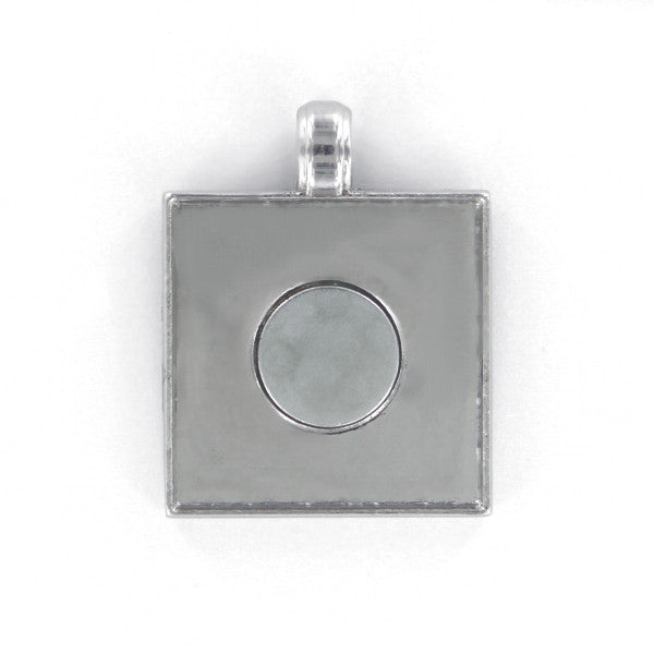 1 inch pendant square button jewellery