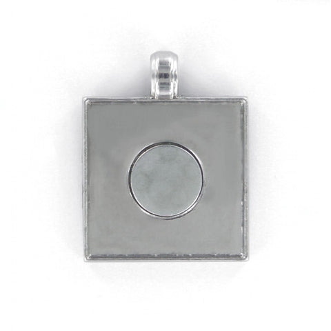 Jewelry for buttons - Pendants for 1" square buttons.