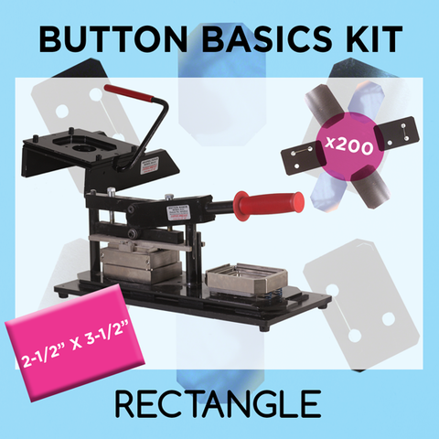2-1/2" x 3-1/2" Standard Rectangle Button Basics Kit
