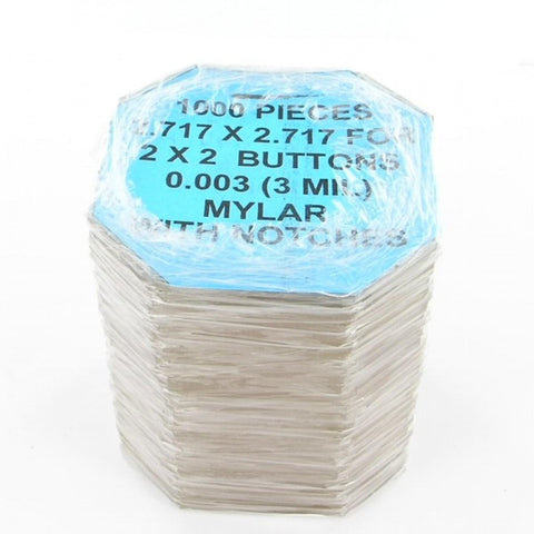 2 inch square Mylar for button making