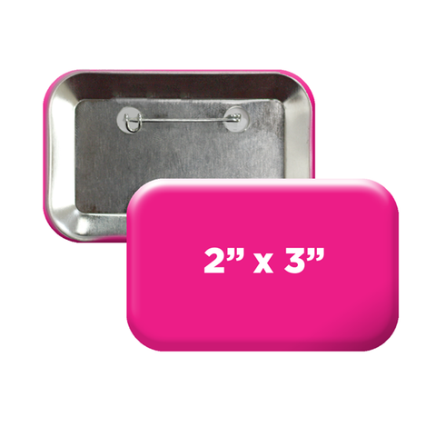 custom rounded rectangle 2" x 3" buttons