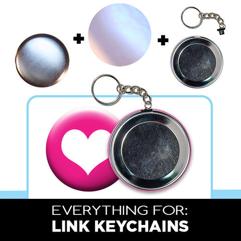 large link keychain buttons