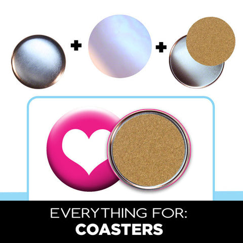 3.5" button coaster parts for diy gifts