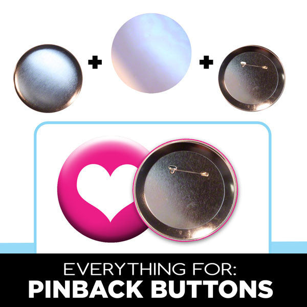 3.5 inch large pinback button parts