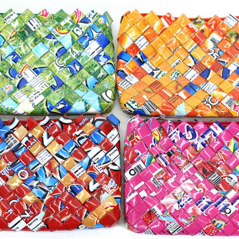 Woven Cosmetic Bag - Basura Recycled Juice Bags