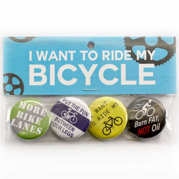 Bicycle Button Pack from People Power Press
