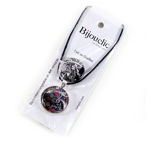 BijouClic Magnetic Button Necklace with Charm
