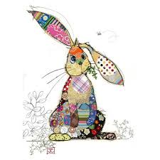Bug Art Binky Bunny Cute Card