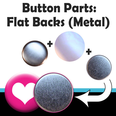 Flat back button parts for making game and craft pieces with your T150 button maker machine