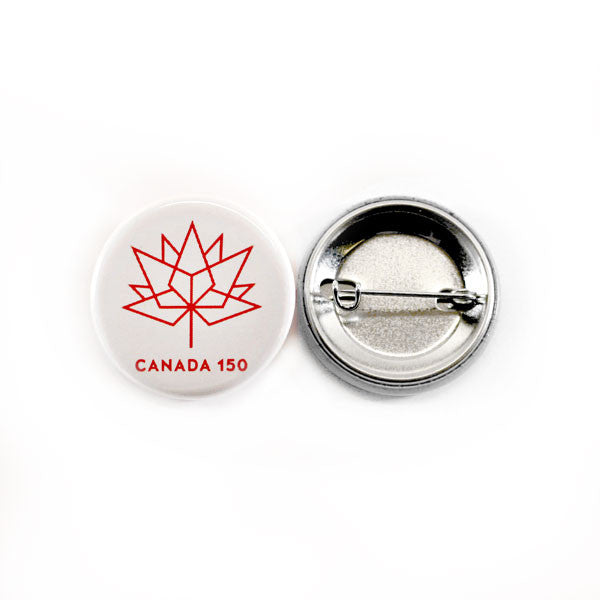 Canada 150 official celebration buttons white and red