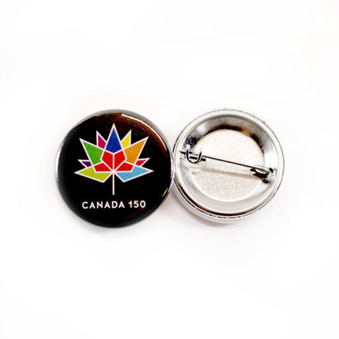 Multicolour logo Canada 150 official button