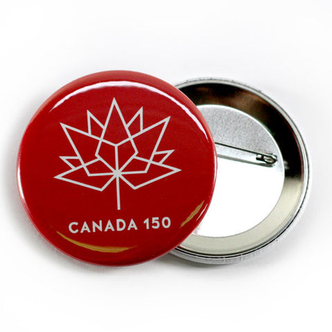 Official Canada 150 logo buttons red