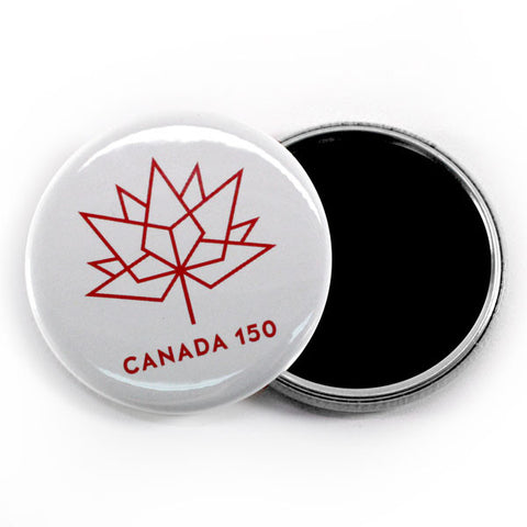 Fridge Magnet White Canada Logo Red Maple Leaf