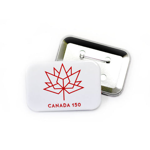 150th Canada celebration buttons white and red