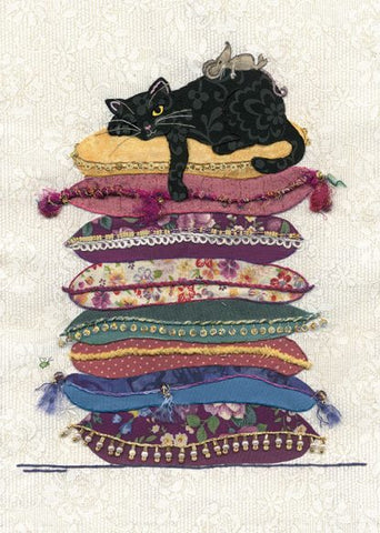 Quintessential Cat Cushions Funny Blank Card