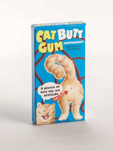 Cat lovers, butt lovers, and joke lovers, have a piece of gum