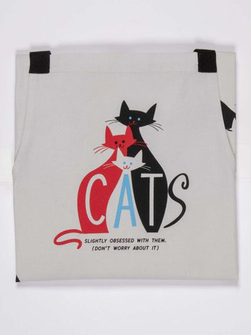 obsessed with cats apron blue q