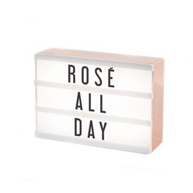 My Cinema Lightbox, Rose Gold Compact LED Theatre Sign