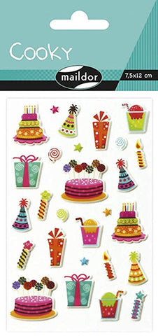 Cooky-Domed-Stickers-Birthday