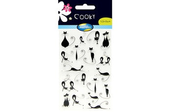 Cooky Domed Stickers Slim Cats