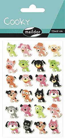 Cooky Domed Stickers Small Dogs