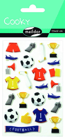 Cooky Domed Stickers Football