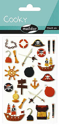 Cooky Domed Stickers Pirates