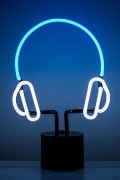 Sleek Neon Headphone Light
