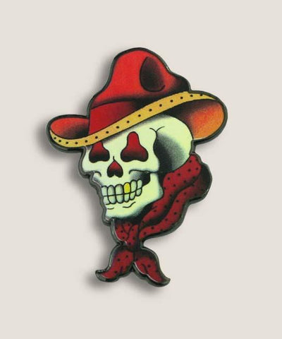 Cowboy Skull, Hand-Designed Enamel Pin