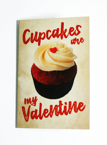 Cupcakes are My Valentine - Button Greeting Card