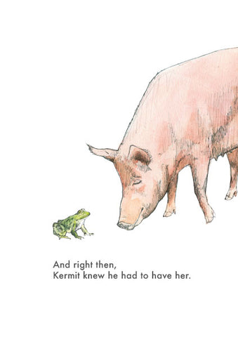 Frog and Pig Illustrated Humour Card