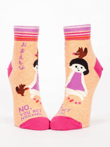 Plush Ankle Socks for Women No You Act Normal