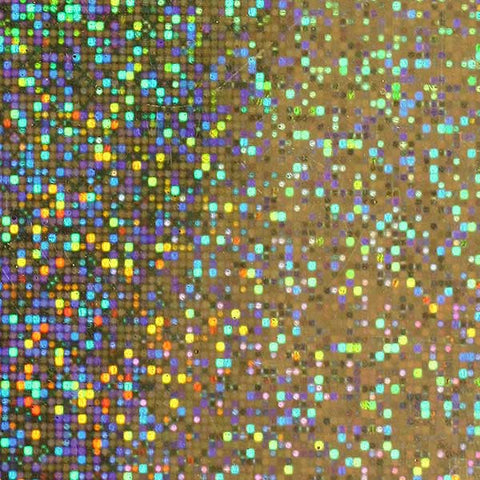 Gold Disco Holographic Foil for Making Sparkly Buttons from People Power Press