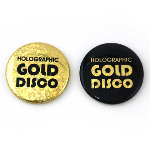 Sparkley Buttons Gold Disco Holographic Foil