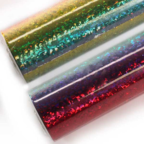 Rainbow Holographic Foil for Sparkley Buttons