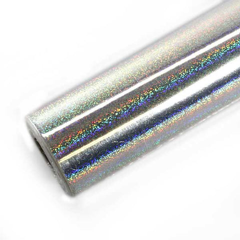 Silver Glitter Holographic Foil for Sparkley Buttons