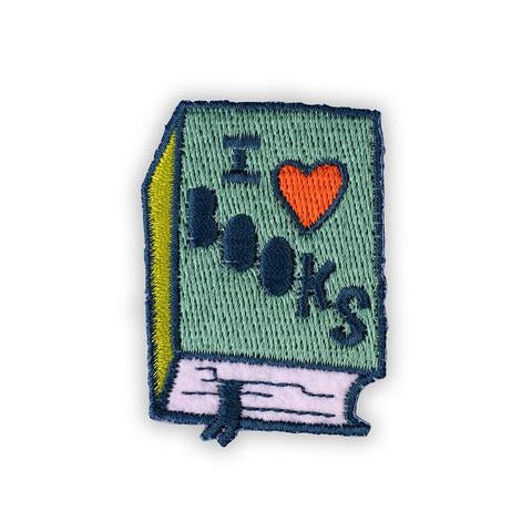 I Heart Books Iron On Patch